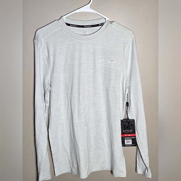 NWT Men's Spyder Active Quick Dry Long Sleeve Tee Shirt, Size Small - Picture 1 of 4